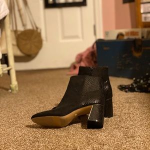 XOXO Black Booties 2 inch heel